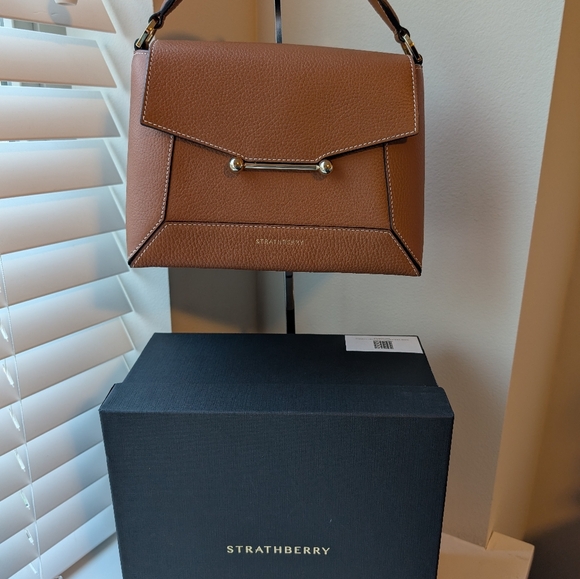 Strathberry Mosaic Top handle Grain tan Vanilla Stitch - Picture 4 of 14